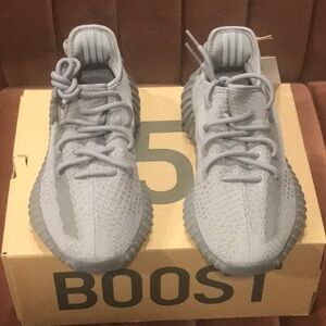 Adidas Gray Primeknit Sneakers with Boost Technology 350 V2